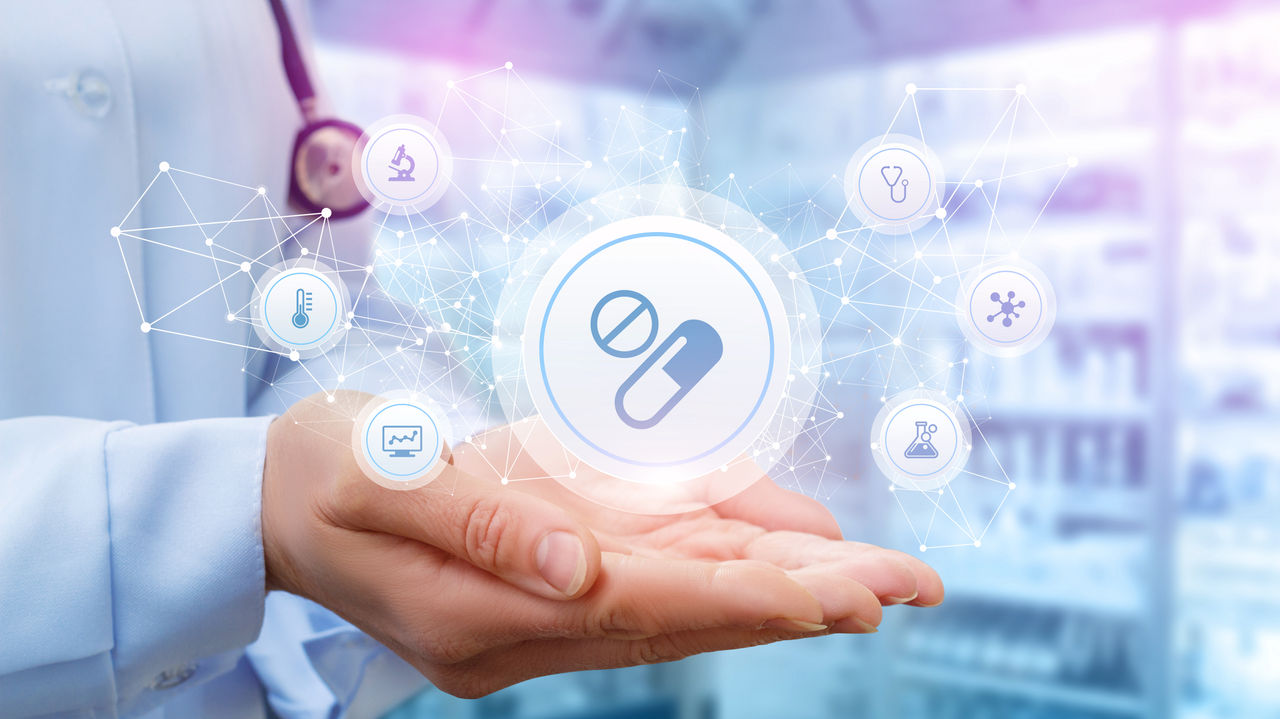 Doctor shows the structure of a prescription for treatment on the background of the pharmacy.; Shutterstock ID 731667769; Purchase Order: COG LinkedIn Visuals