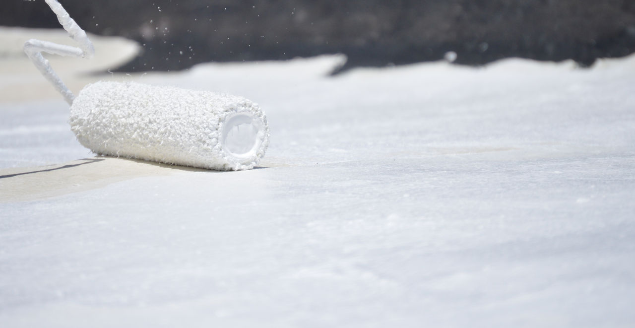 white roof coating; Shutterstock ID 636071894