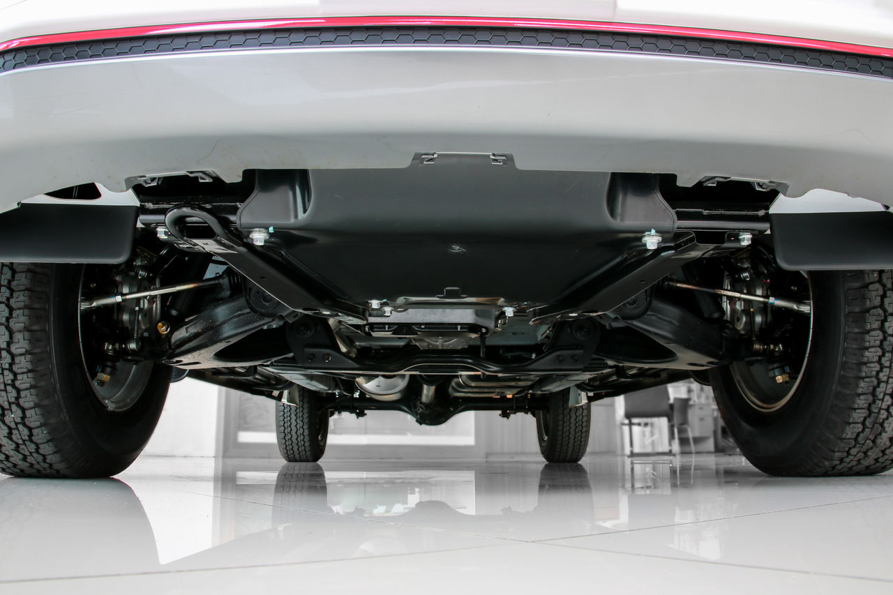 Bottom view of chassis and suspension car; Shutterstock ID 699583465; purchase_order: POL_Omyasphere ; job: Omyasphere 900 flyer; client: ; other: 