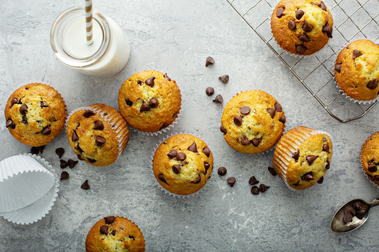 Muffins with chocolate chips