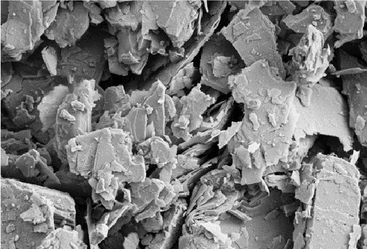 talc under microscope made by Omya  